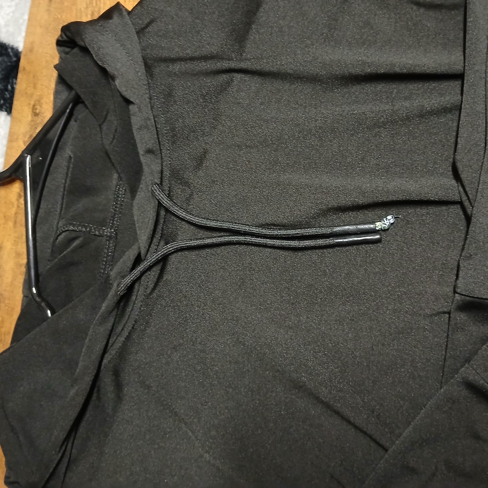 Black Hoodie with Drawstrings